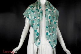 Silk scarf TIMESQUARE - JADE RIVER